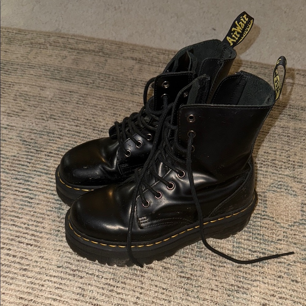 Dr. Martens Shiny Black Combat Boots